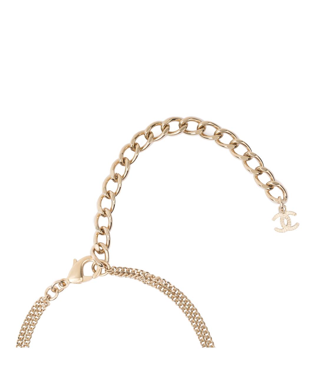 CHANEL Золотая металлическая подвеска, фото 3