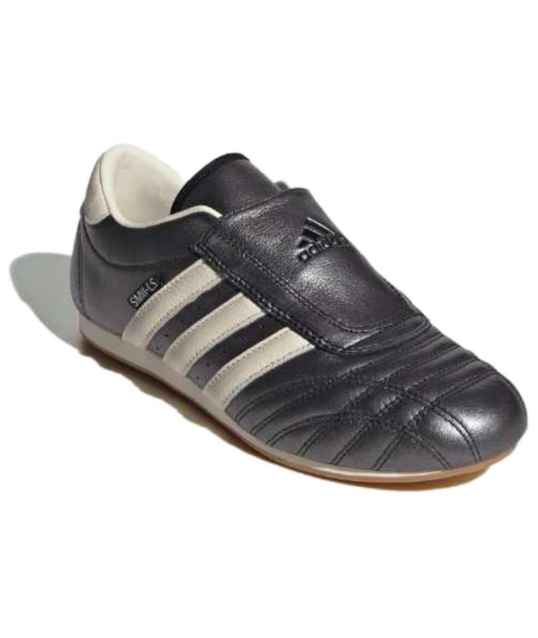 ADIDAS Черные кожаные кеды, фото 3