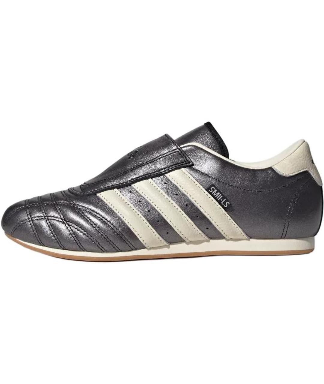 ADIDAS Черные кожаные кеды, фото 4