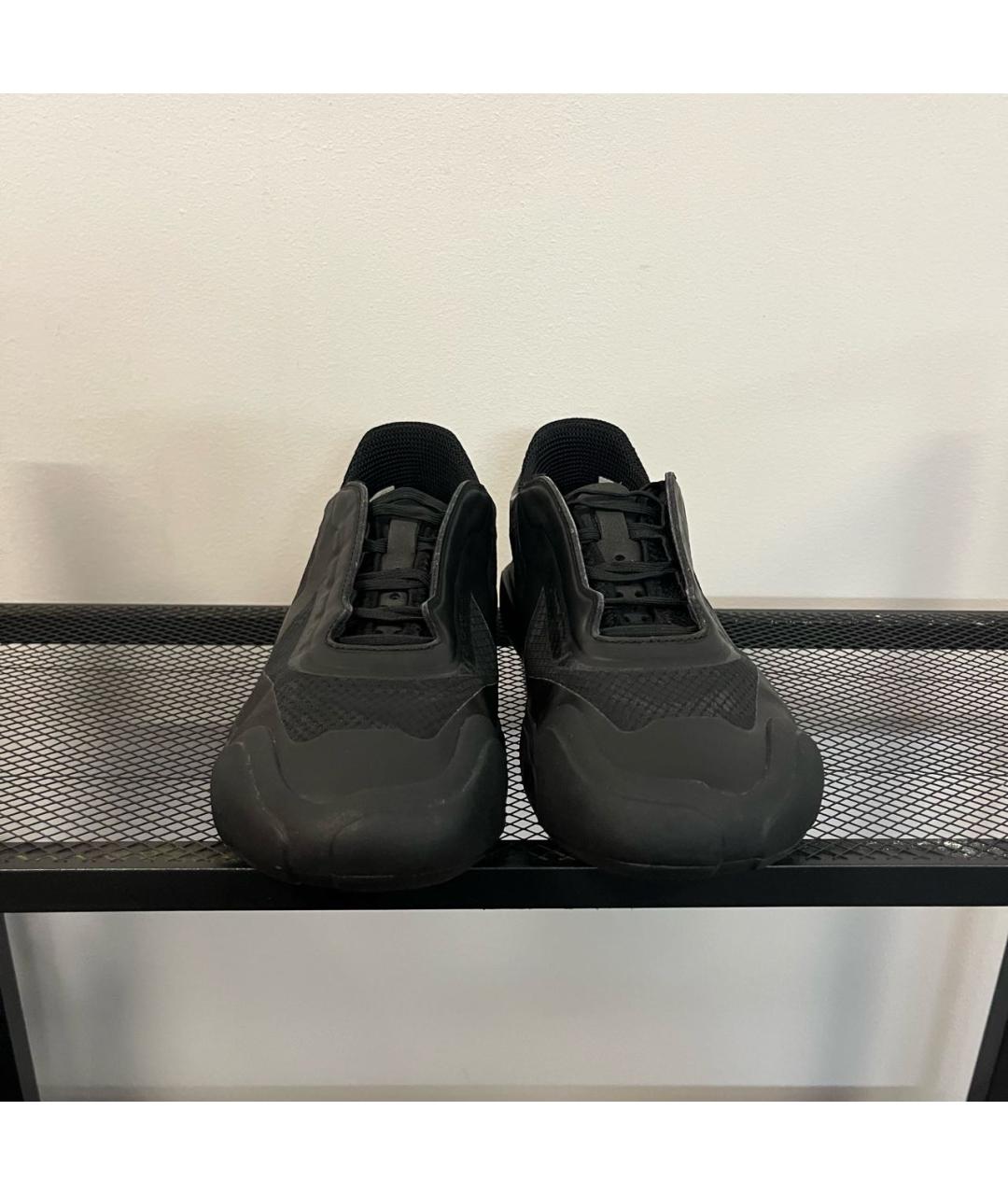 PRADA Черные синтетические кроссовки, фото 2