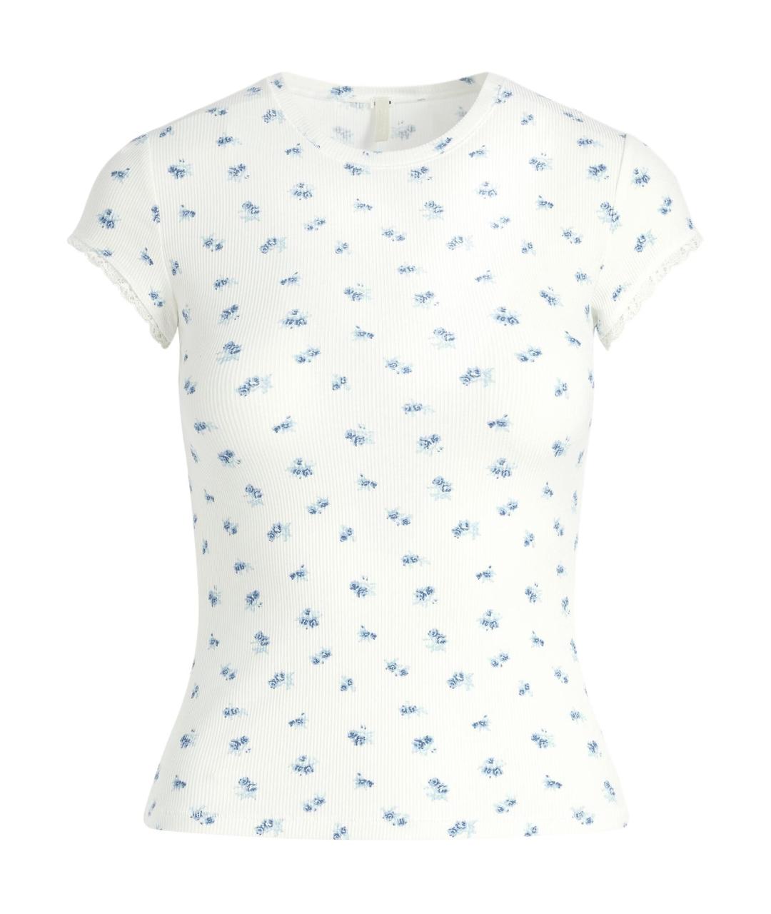 SKIMS Белая хлопковая футболка, фото 1