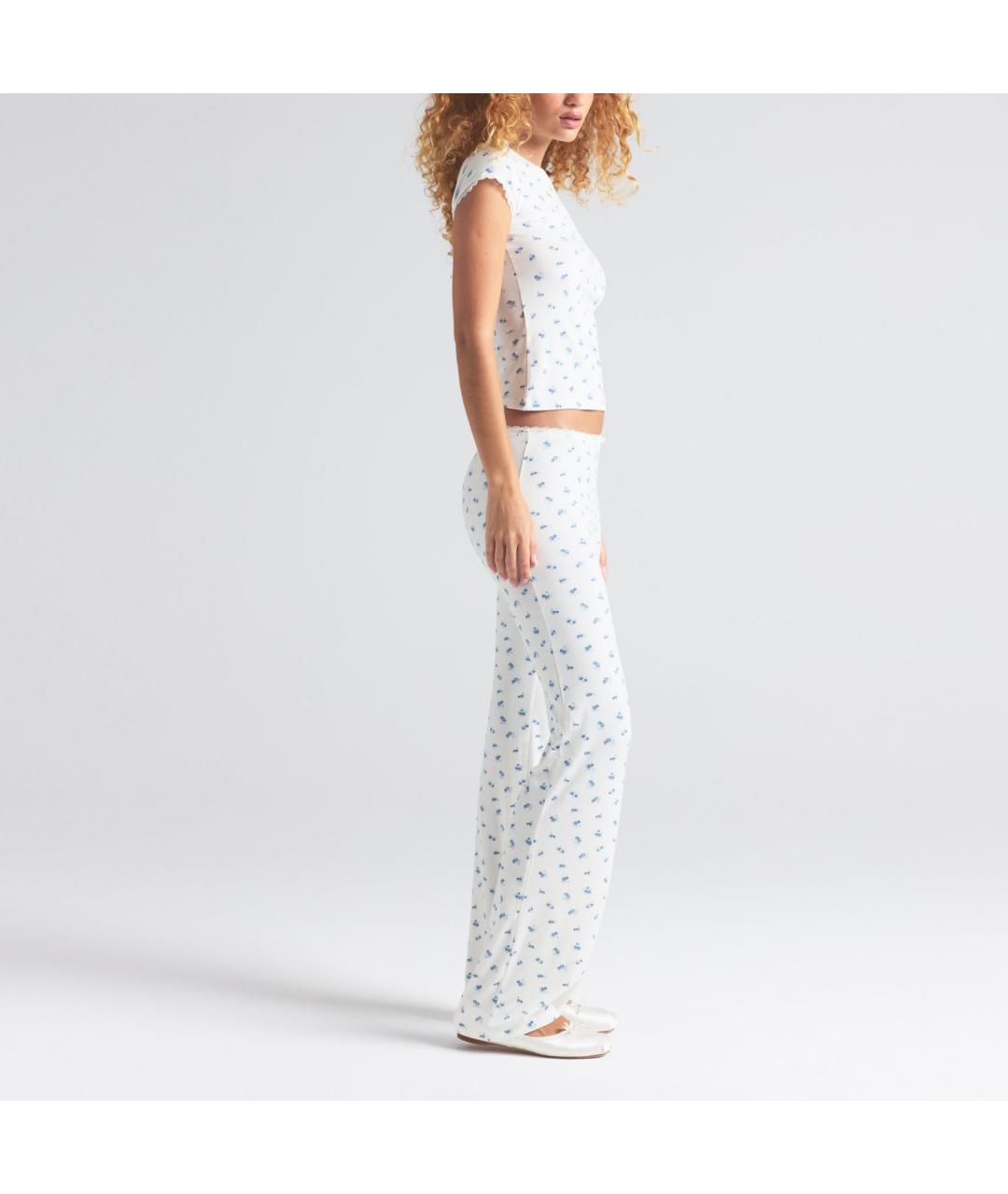 SKIMS Белые прямые брюки, фото 4