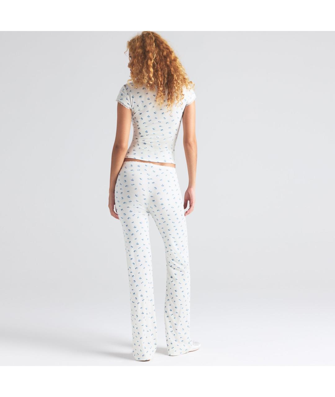 SKIMS Белые прямые брюки, фото 3