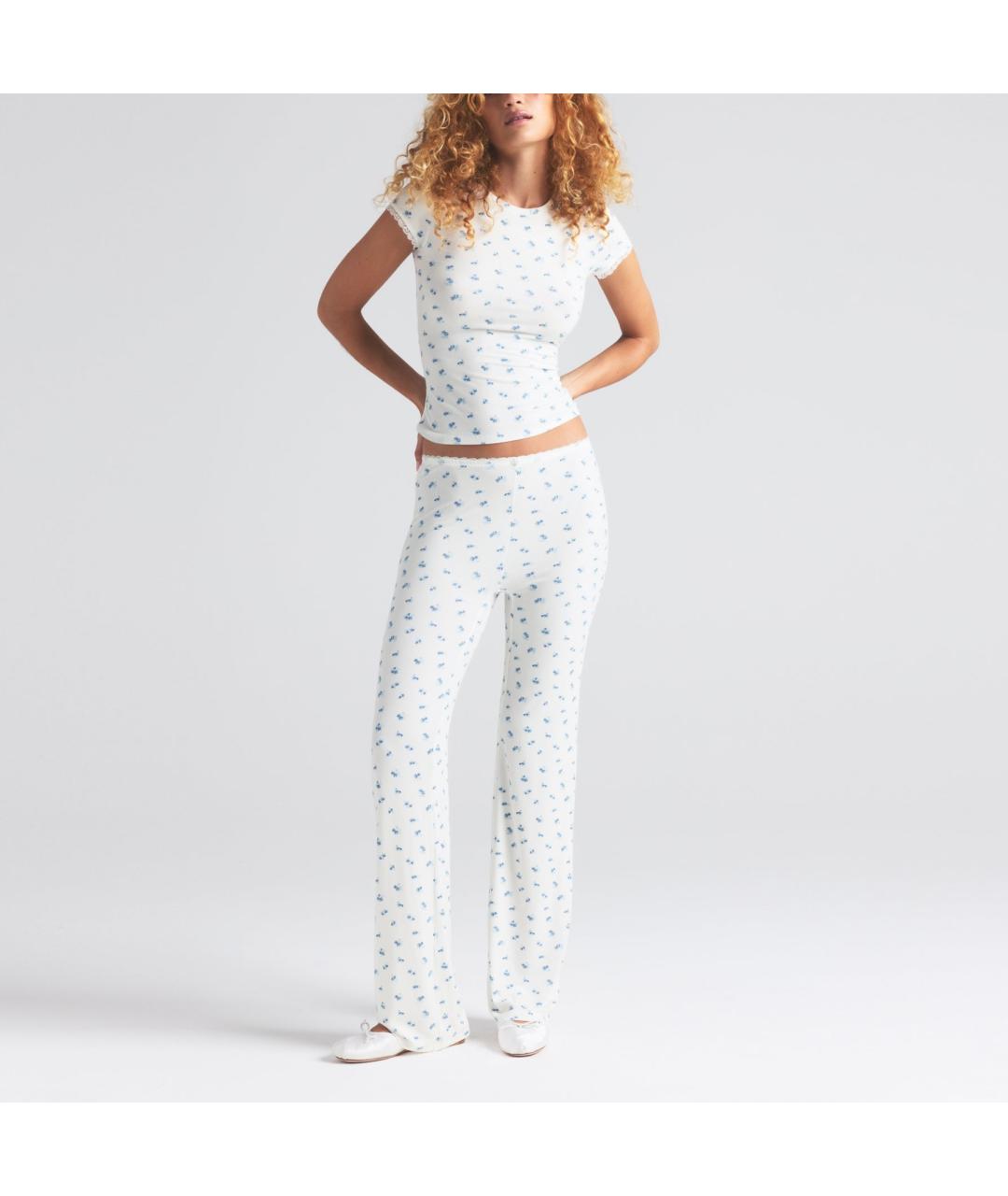 SKIMS Белые прямые брюки, фото 2