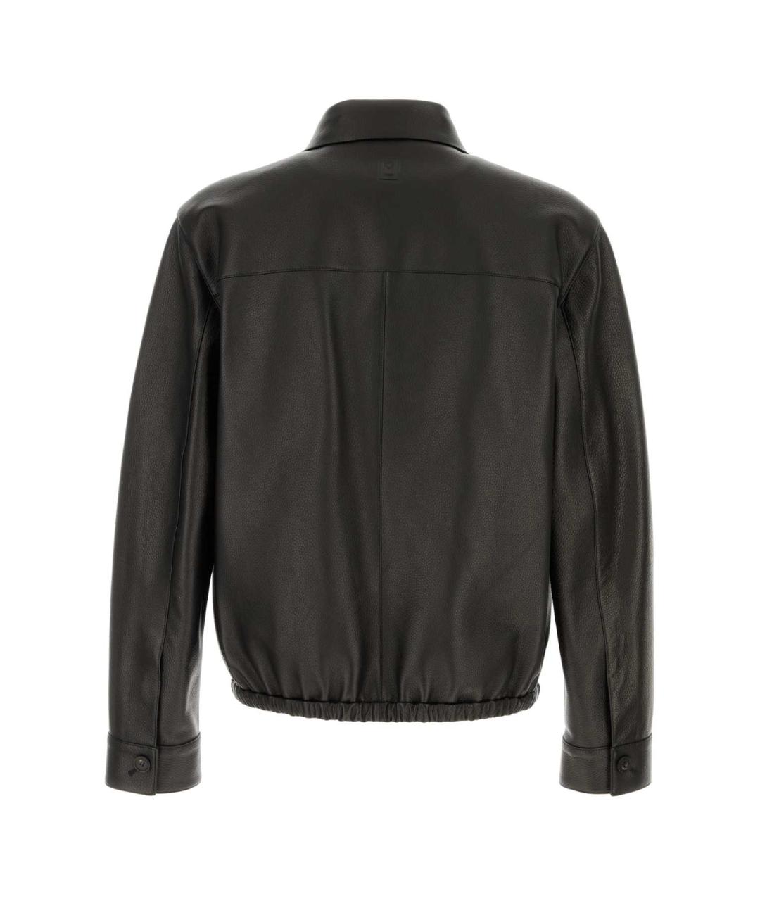 FERRAGAMO Коричневая кожаная куртка, фото 2