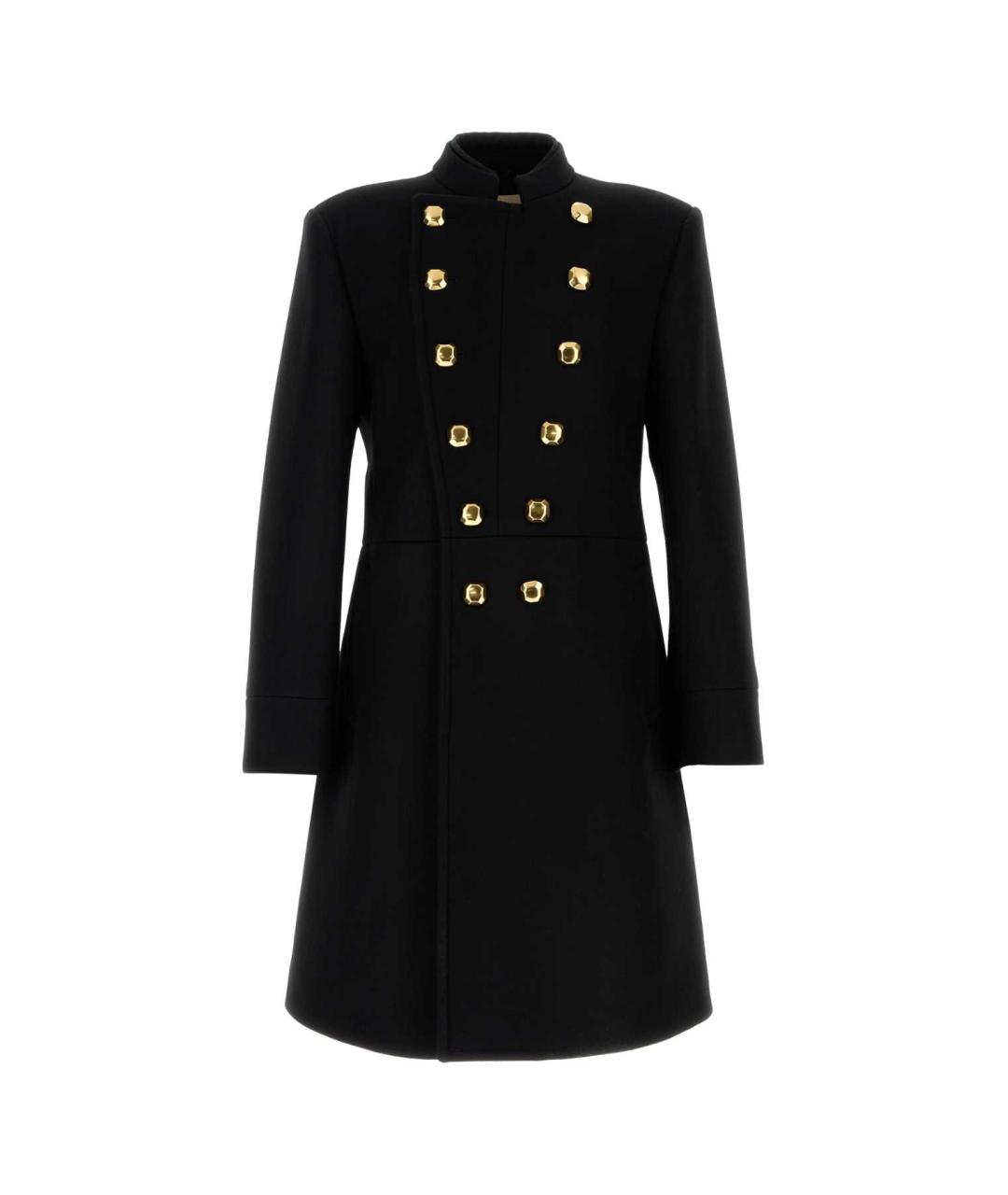 VALENTINO Черное шерстяное пальто, фото 1
