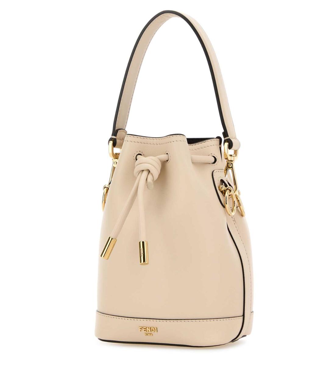 FENDI Белая кожаная сумка с короткими ручками, фото 2