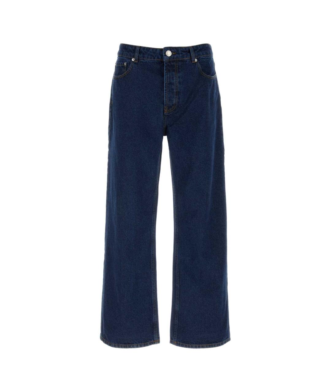 Ami Paris Синие хлопковые прямые джинсы, фото 1