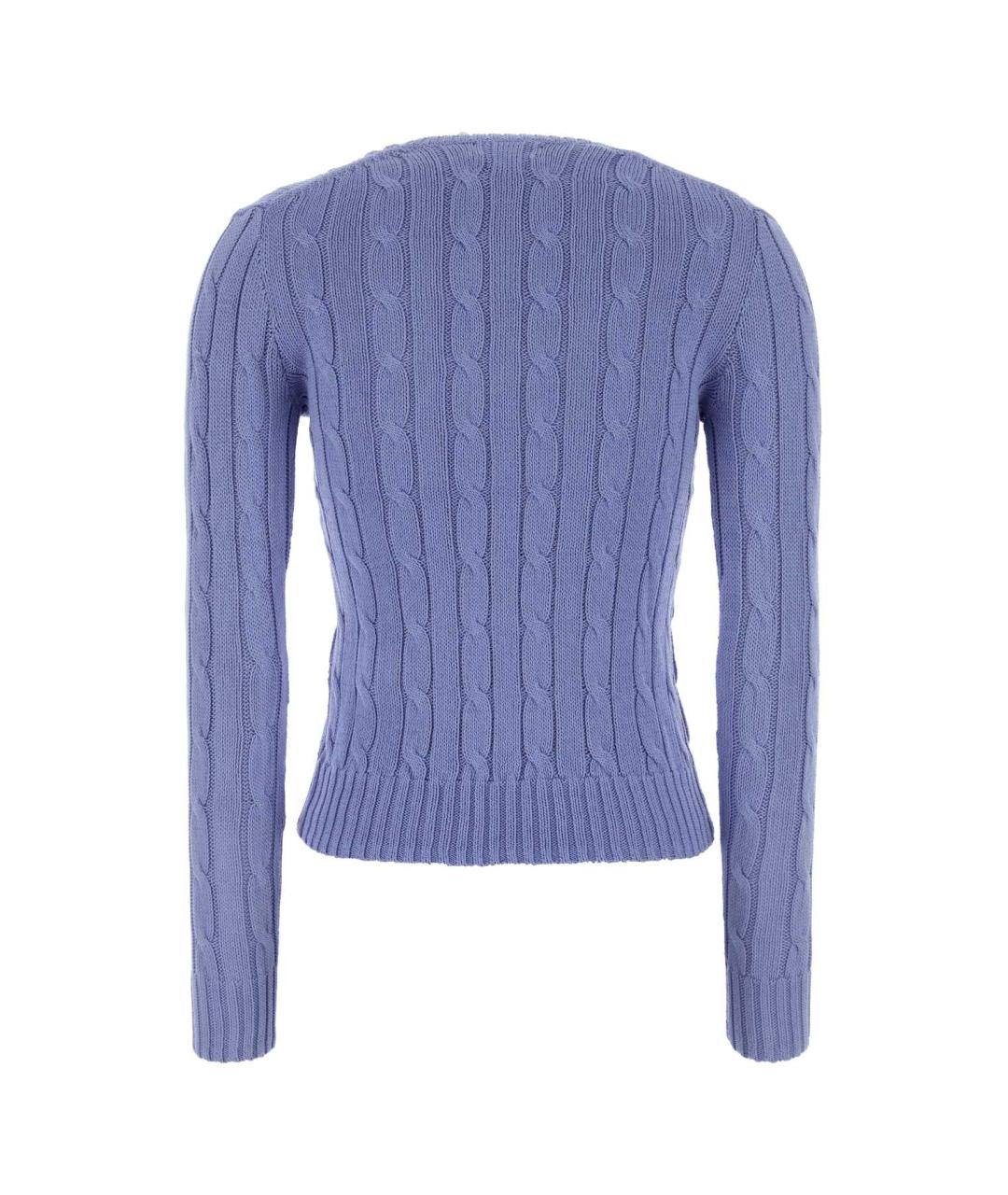 POLO RALPH LAUREN Голубой хлопковый джемпер / свитер, фото 2