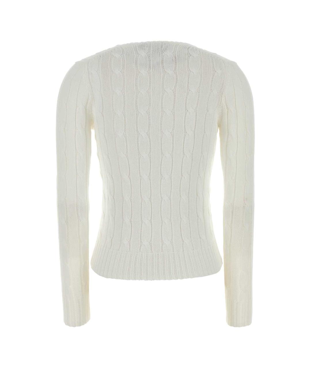 POLO RALPH LAUREN Белый хлопковый джемпер / свитер, фото 2