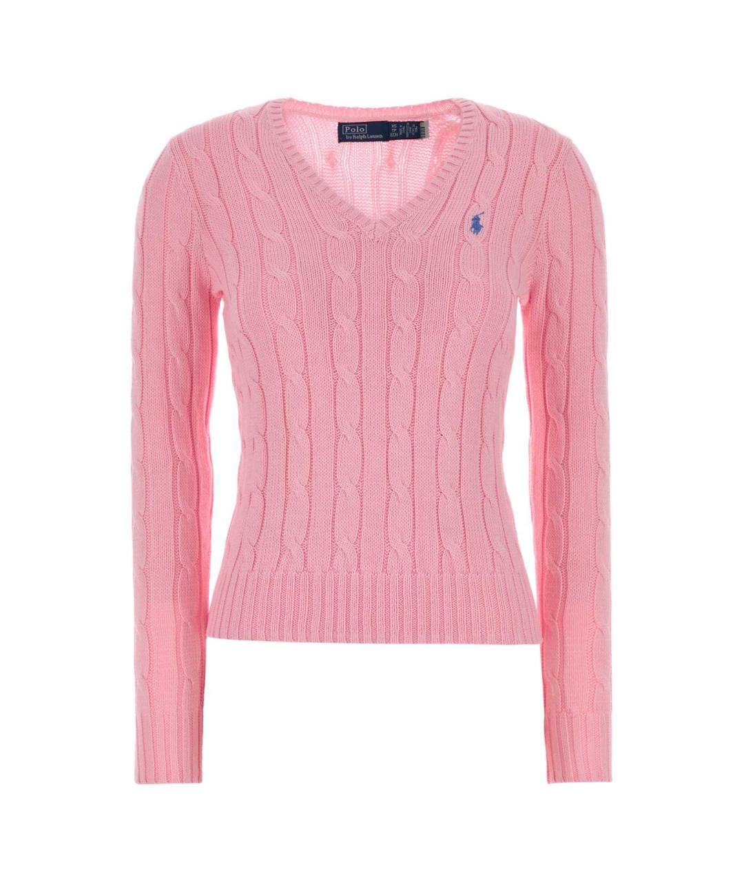 POLO RALPH LAUREN Розовый хлопковый джемпер / свитер, фото 1