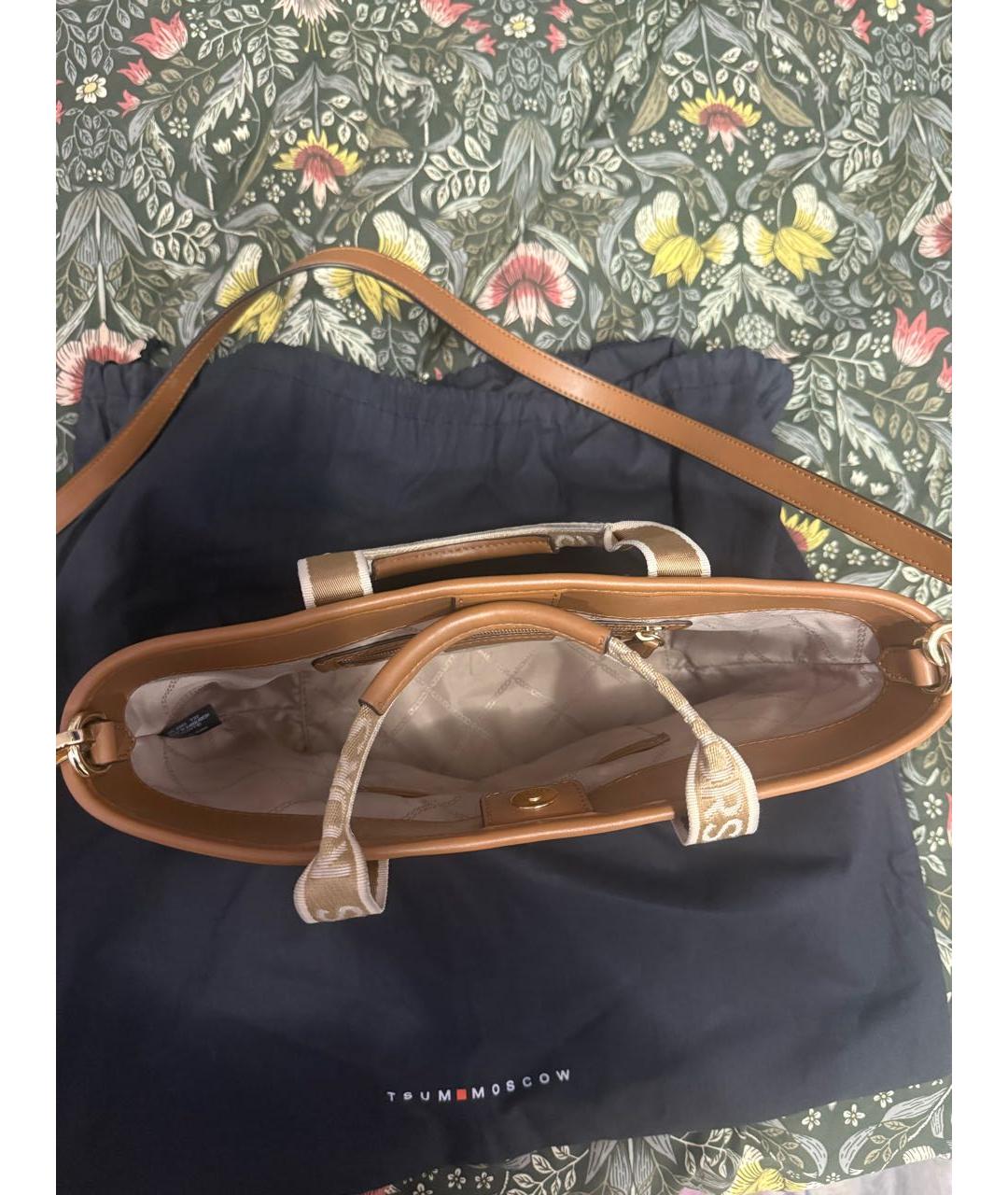 MICHAEL KORS Коричневая кожаная сумка с короткими ручками, фото 4