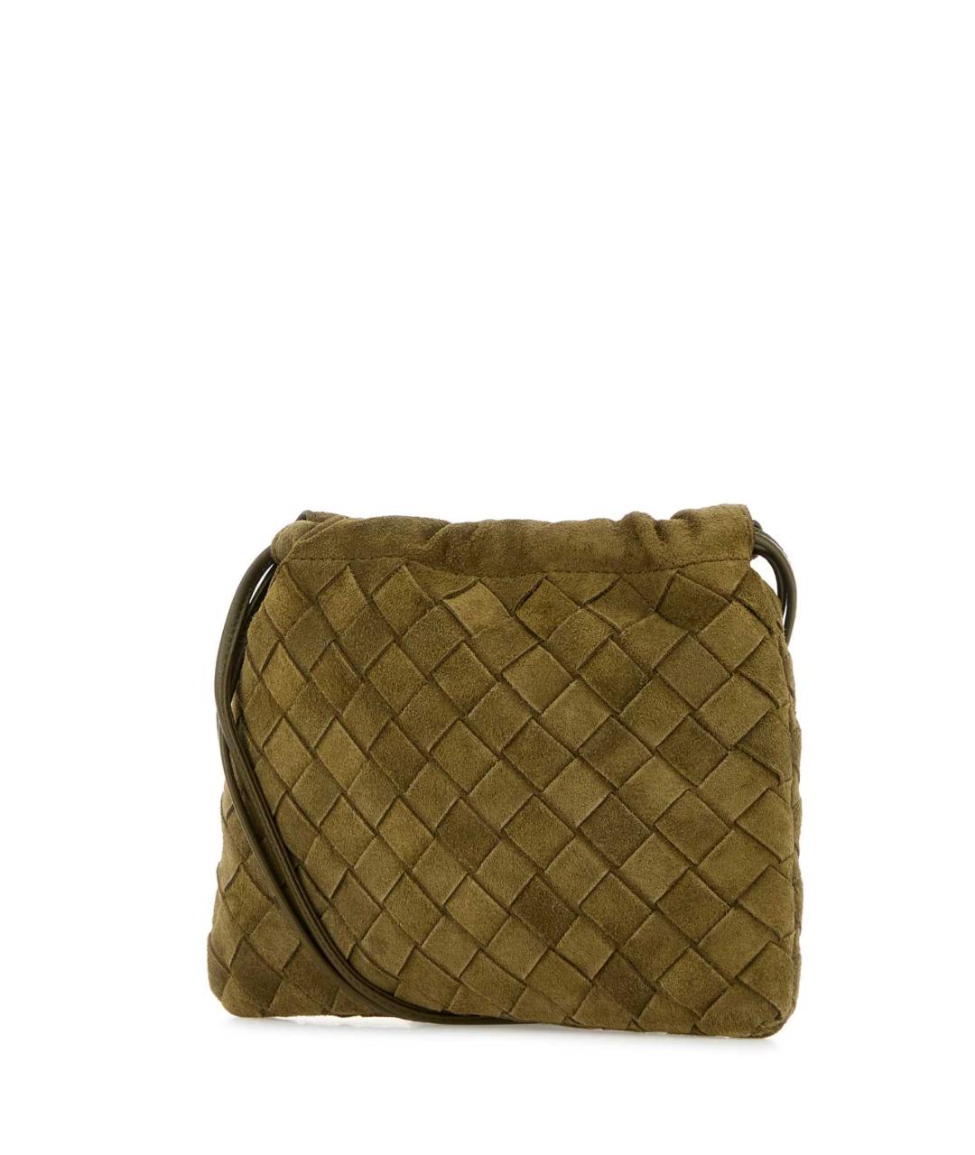 BOTTEGA VENETA Зеленая замшевая сумка через плечо, фото 2