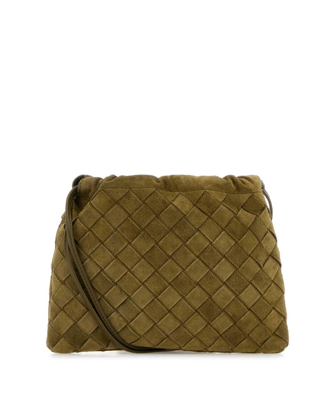 BOTTEGA VENETA Зеленая замшевая сумка через плечо, фото 1