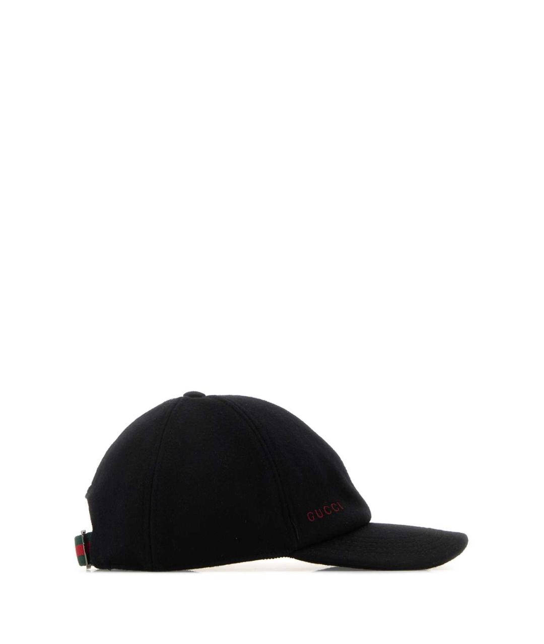 GUCCI Черная шерстяная кепка/бейсболка, фото 2