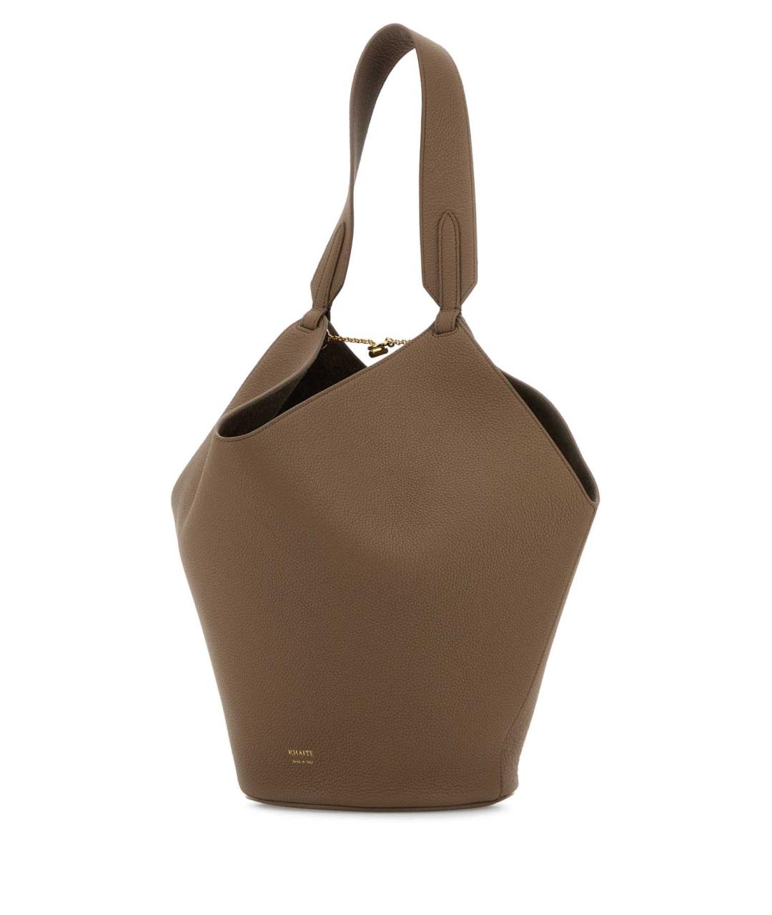 KHAITE Коричневая кожаная сумка через плечо, фото 2