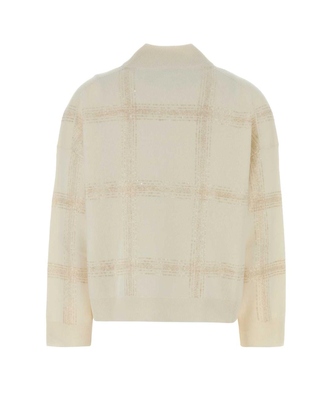 BRUNELLO CUCINELLI Бежевый шерстяной джемпер / свитер, фото 2