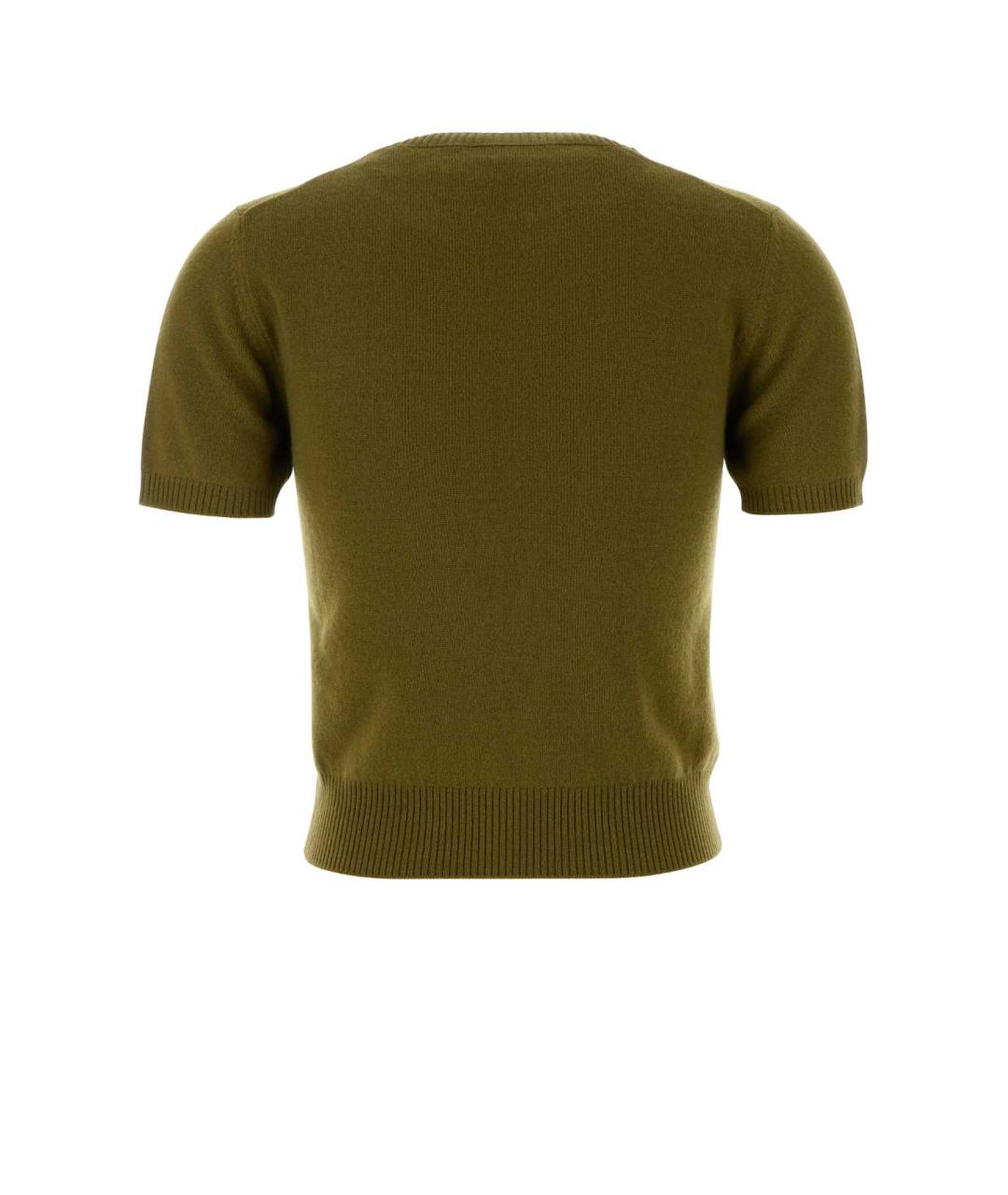 MIU MIU Зеленый кашемировый джемпер / свитер, фото 2