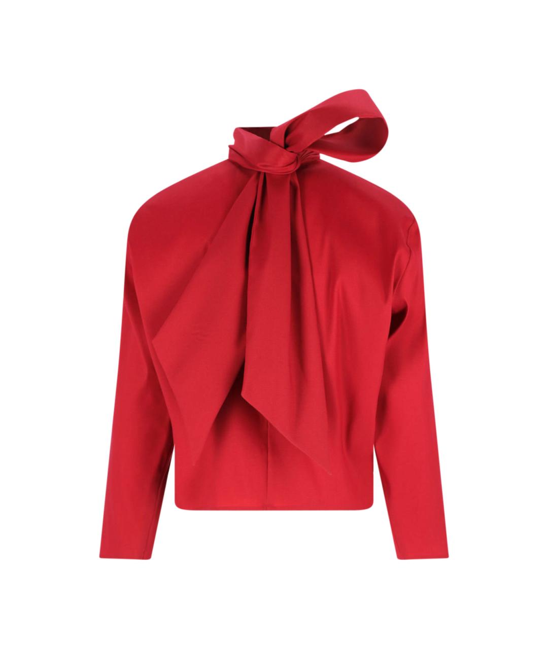 SAINT LAURENT Красная шелковая блузы, фото 2