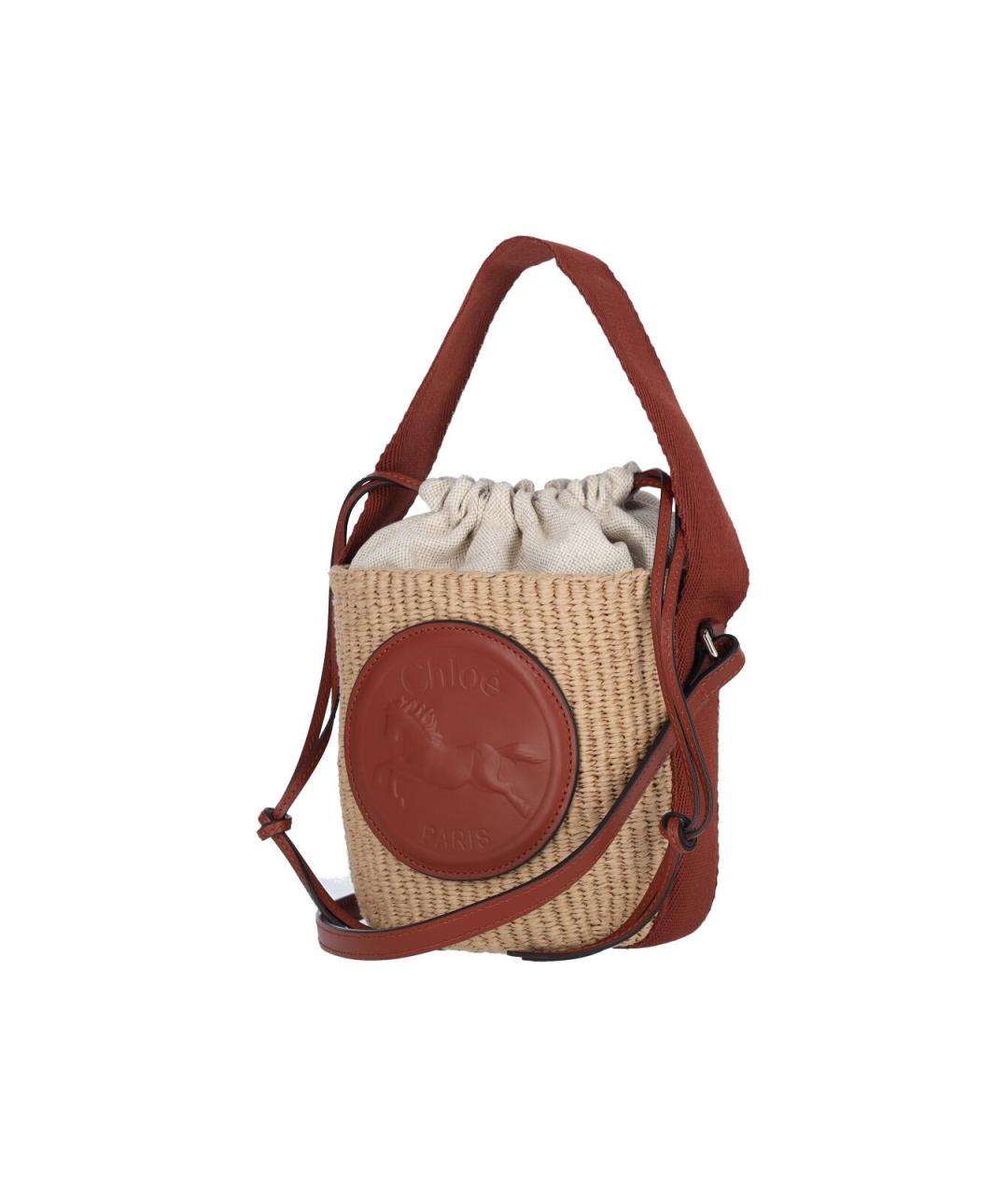 CHLOE Бежевая пелетеная сумка через плечо, фото 2