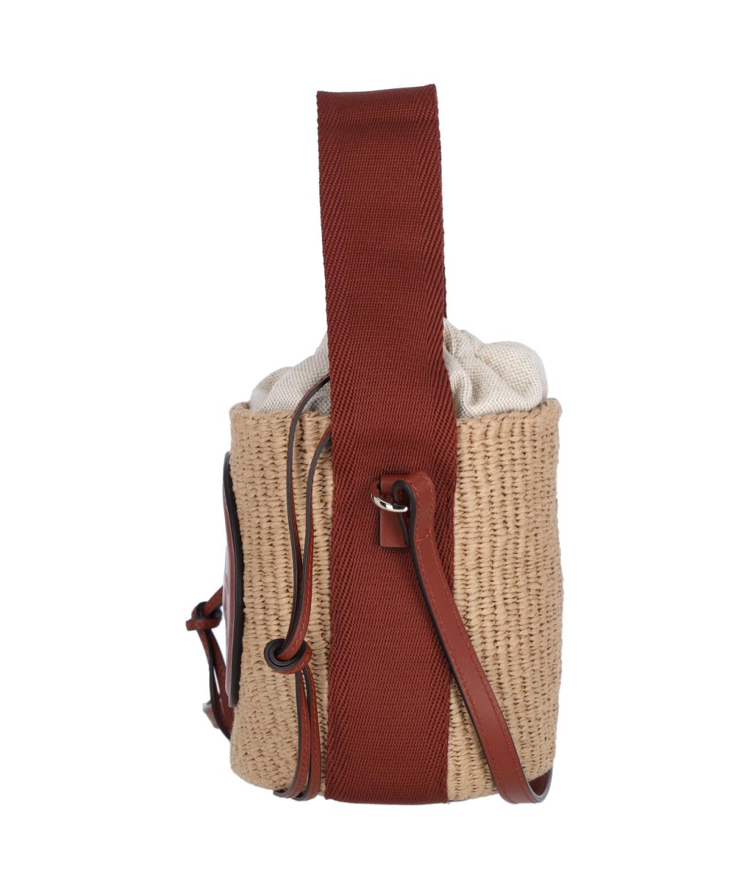 CHLOE Бежевая пелетеная сумка через плечо, фото 5