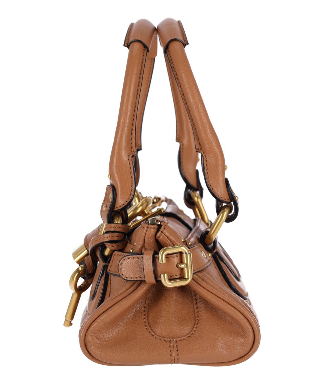CHLOE Коричневая кожаная сумка тоут, фото 5