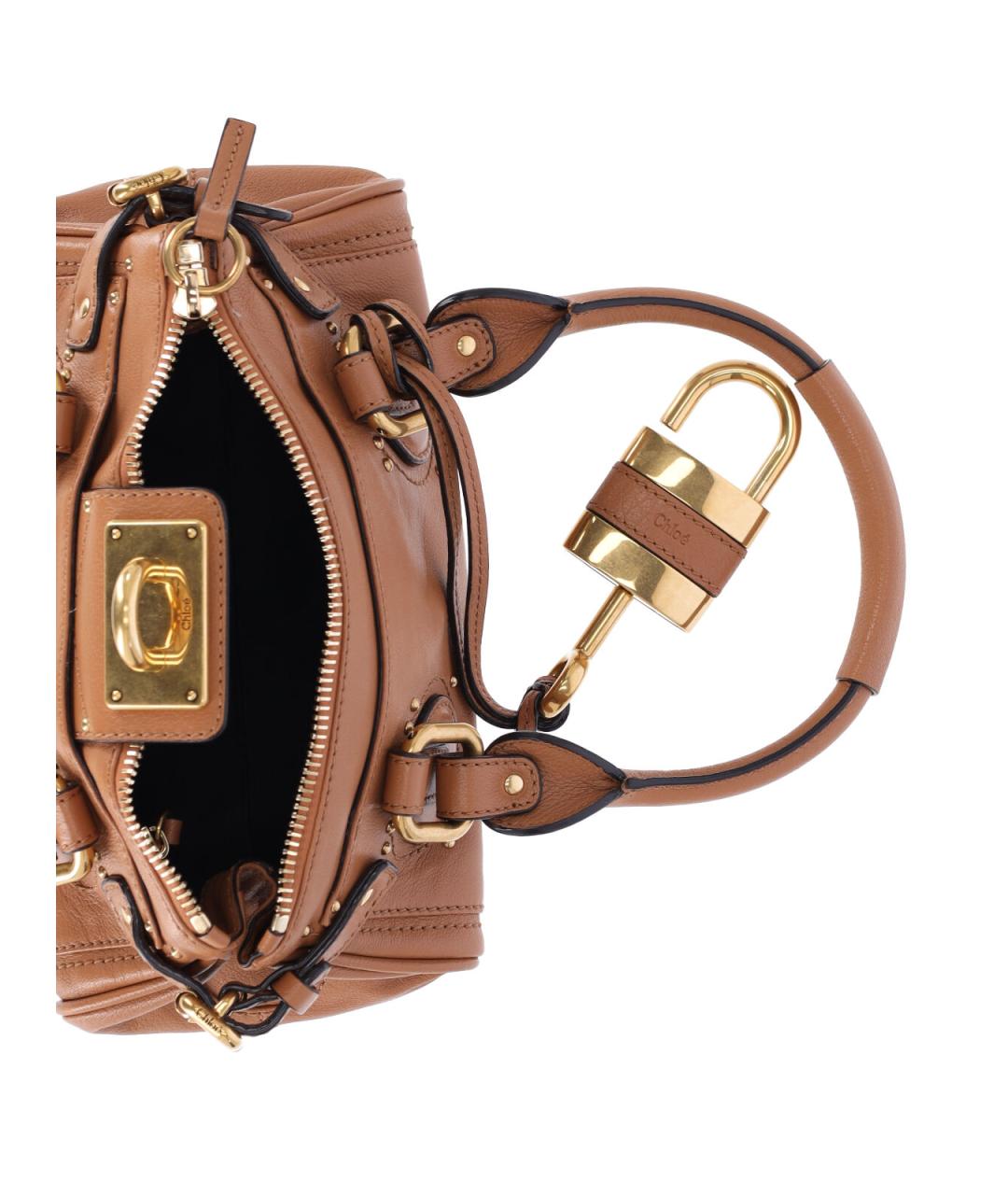 CHLOE Коричневая кожаная сумка тоут, фото 4