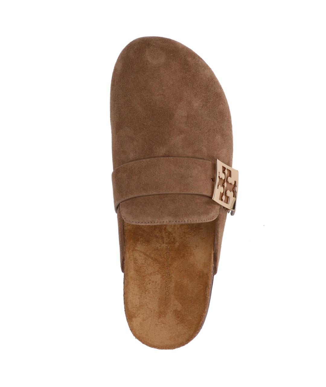 TORY BURCH Коричневые замшевые мюли, фото 5