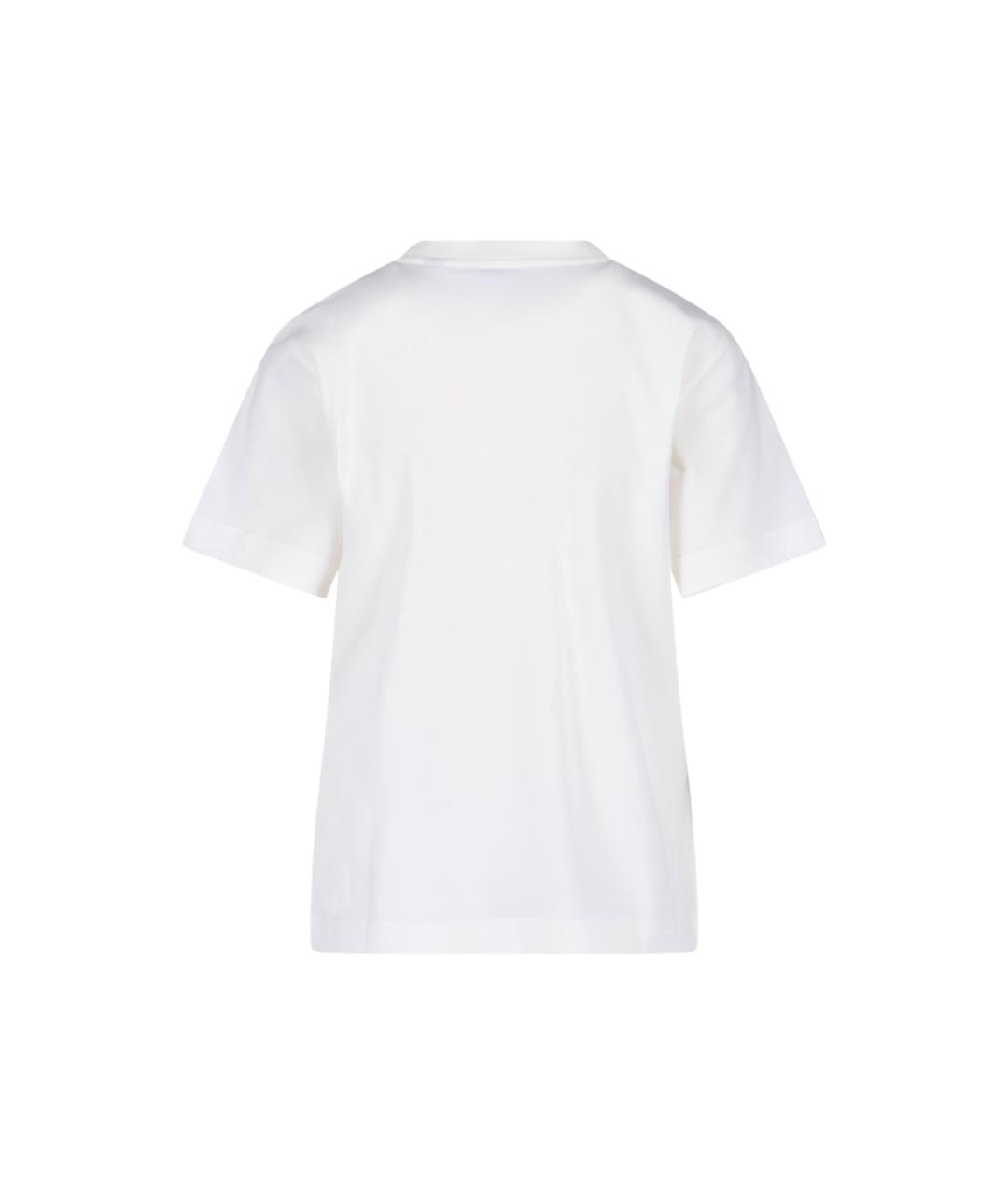 BURBERRY Белая хлопковая футболка, фото 2