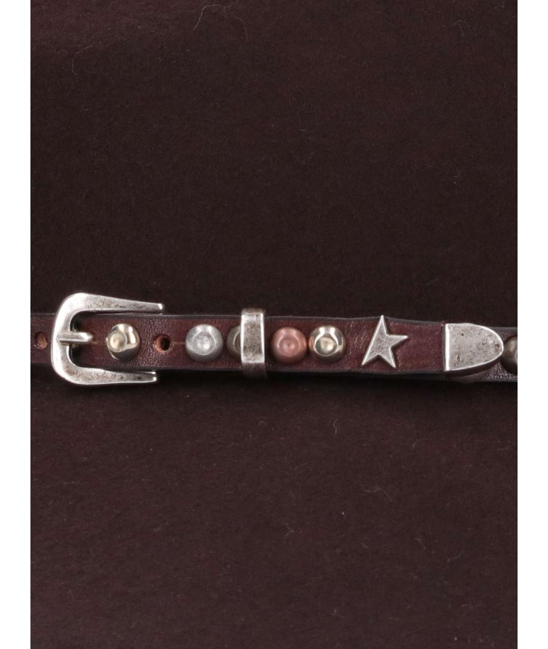 GOLDEN GOOSE DELUXE BRAND Коричневая шерстяная шляпа, фото 3