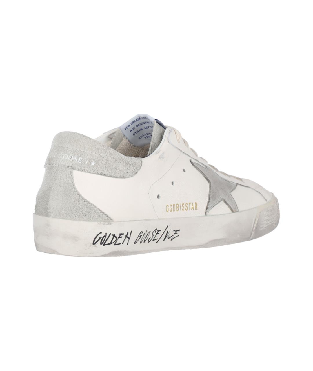 GOLDEN GOOSE DELUXE BRAND Белые кожаные низкие кроссовки / кеды, фото 4