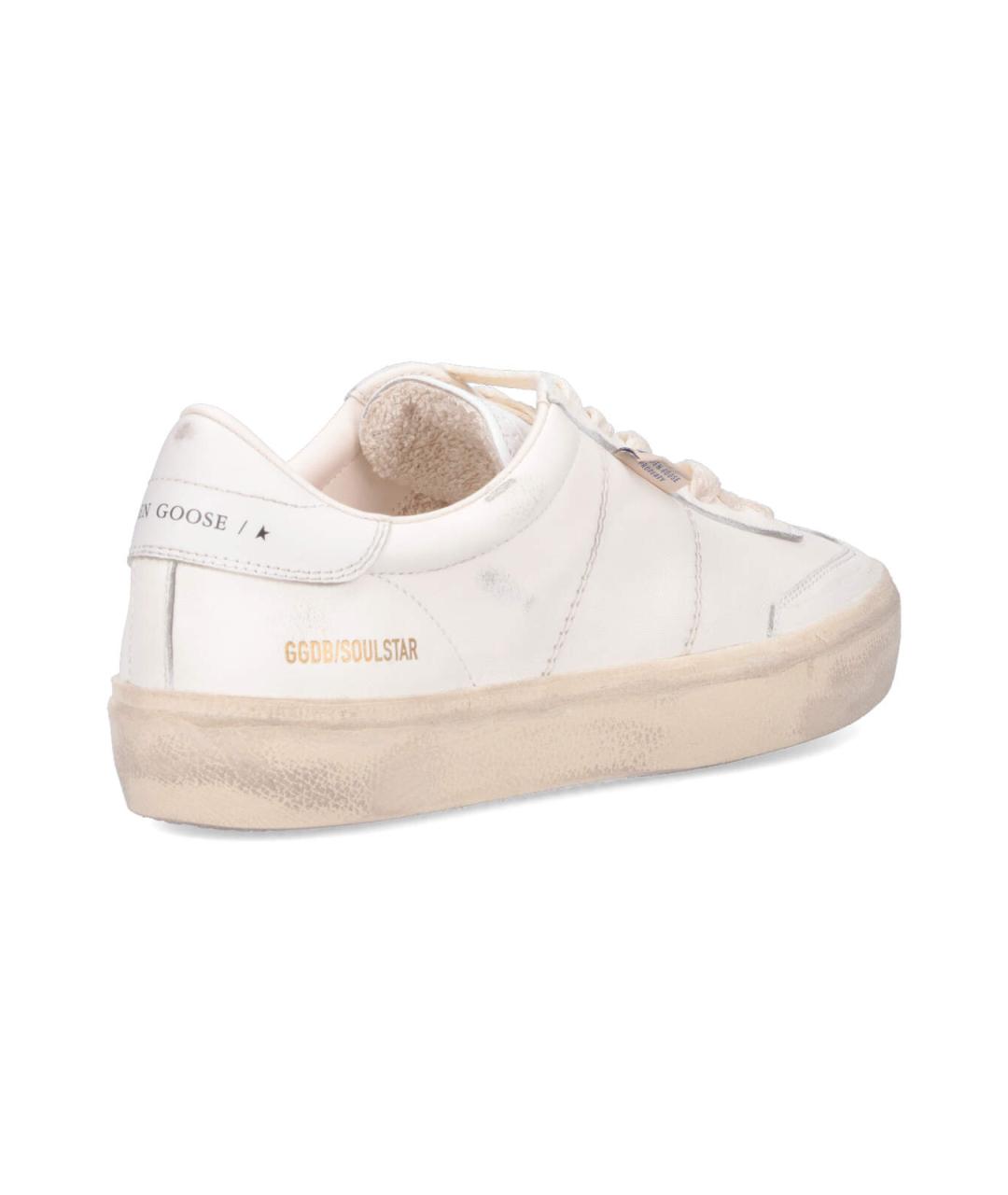 GOLDEN GOOSE DELUXE BRAND Белые кожаные низкие кроссовки / кеды, фото 4