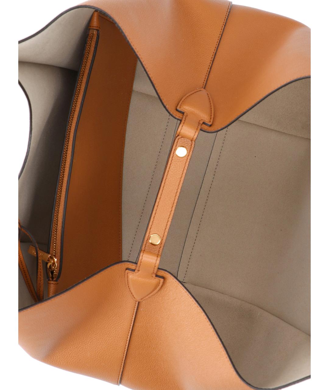 TOD'S Коричневая кожаная сумка тоут, фото 4