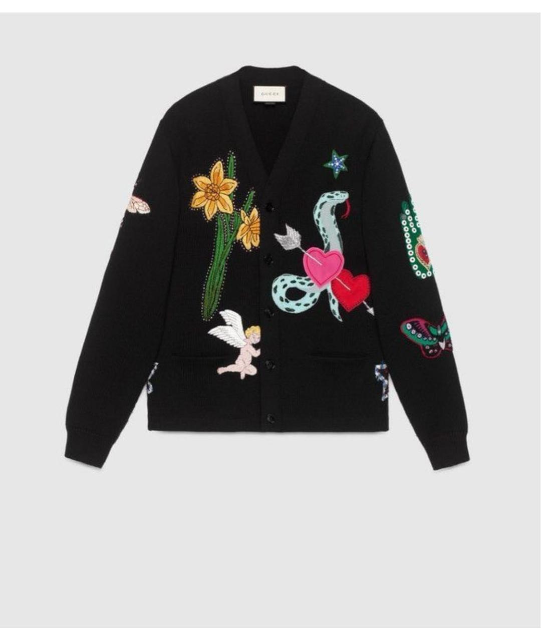 GUCCI Черный шерстяной кардиган, фото 6