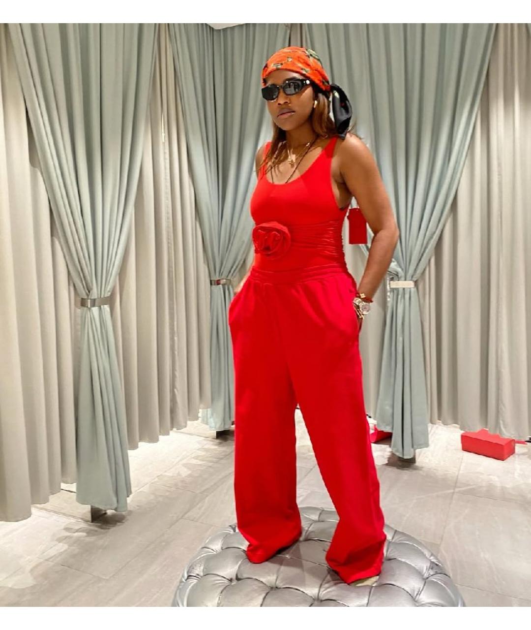 MAGDA BUTRYM Красные хлопковые спортивные брюки и шорты, фото 5