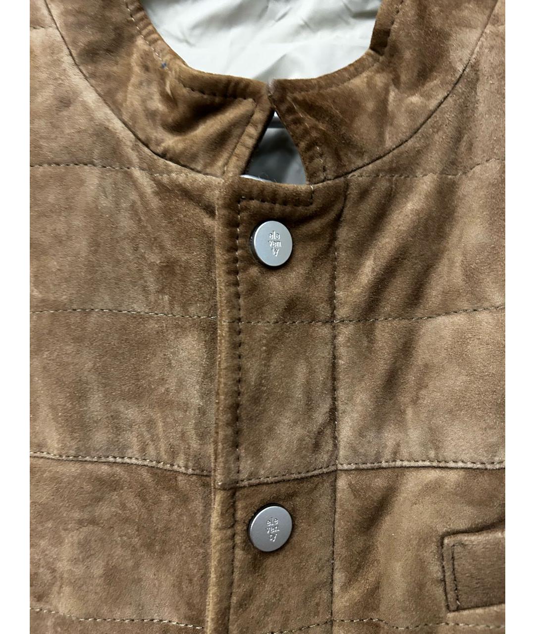 ELEVENTY Коричневый замшевый жилет, фото 3