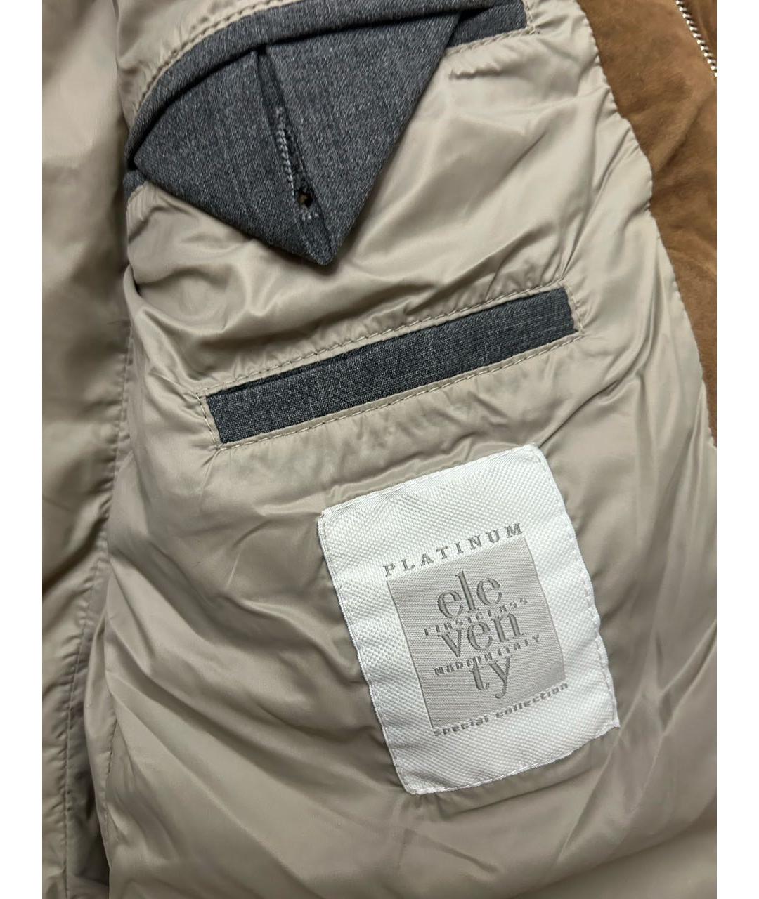 ELEVENTY Коричневый замшевый жилет, фото 5