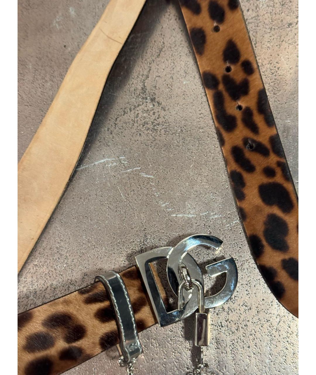 DOLCE&GABBANA Коричневый ремень, фото 2