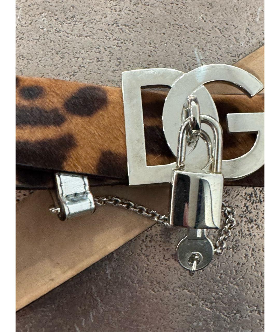 DOLCE&GABBANA Коричневый ремень, фото 3