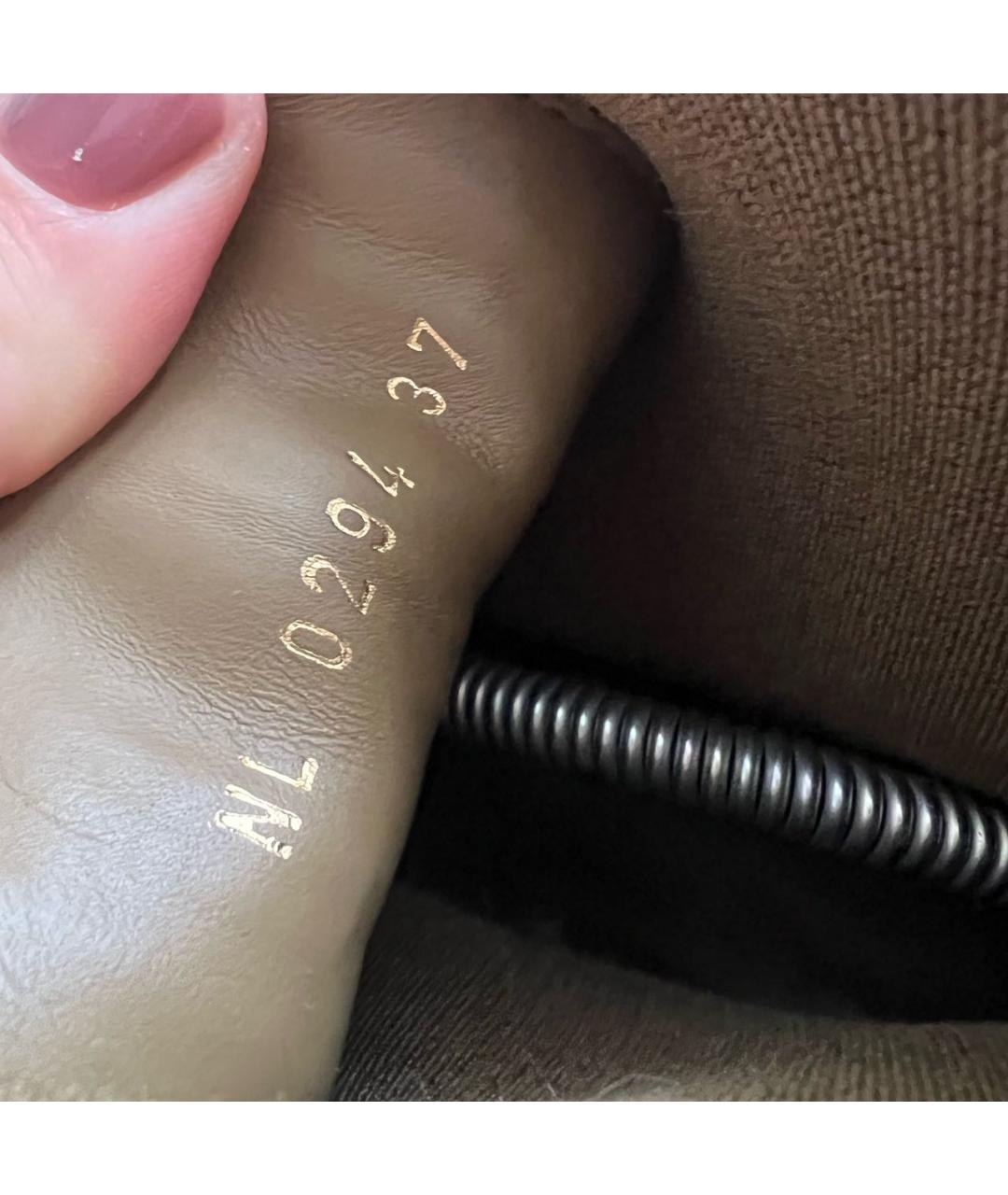 LOUIS VUITTON Бежевые замшевые ботинки, фото 3