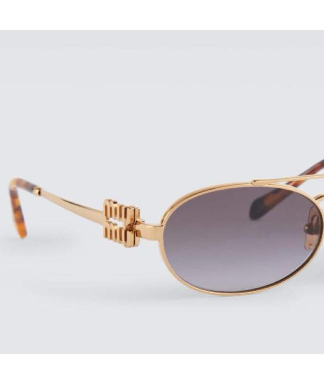 MIU MIU Серые металлические солнцезащитные очки, фото 3