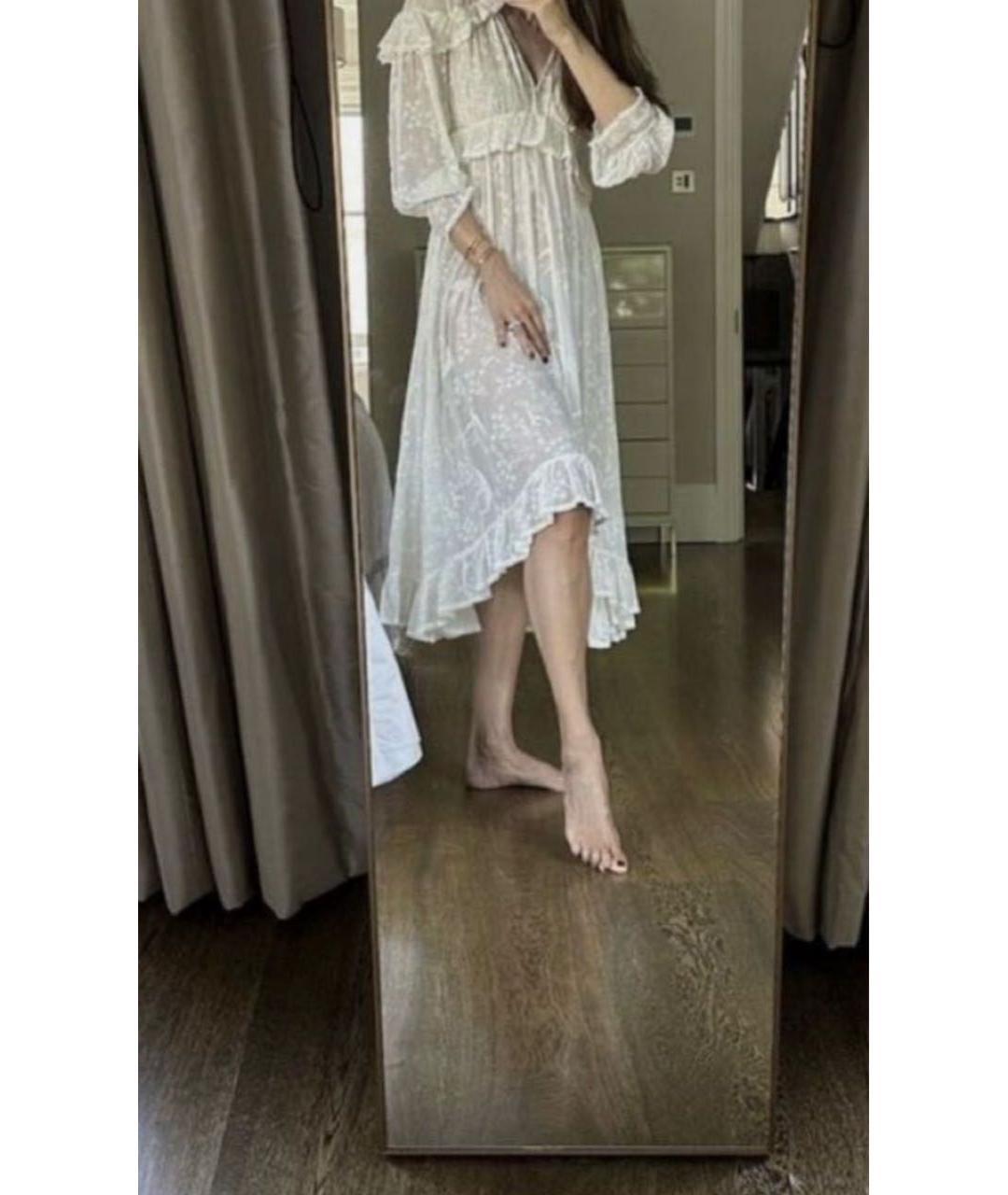 ZIMMERMANN Белое хлопковое повседневное платье, фото 4