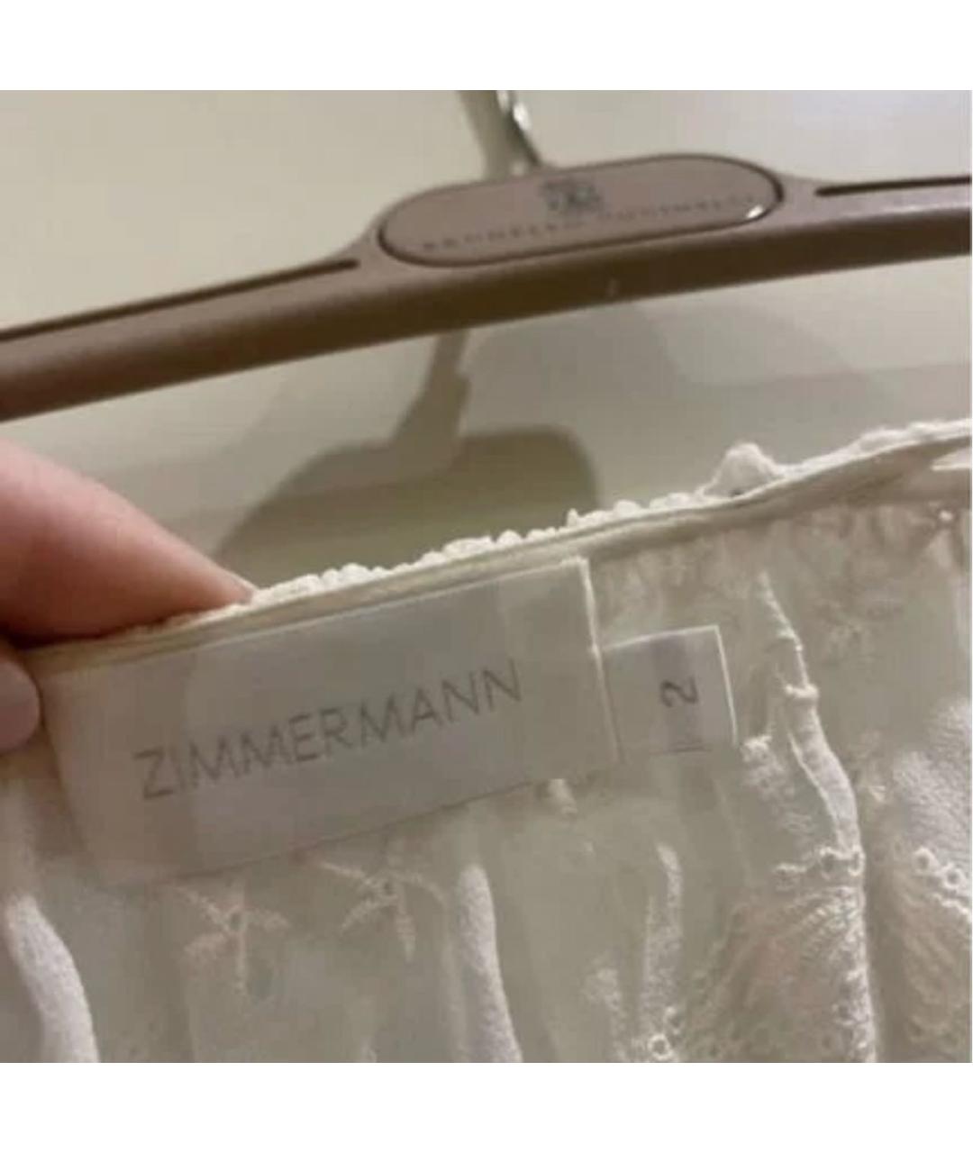 ZIMMERMANN Белое хлопковое повседневное платье, фото 3