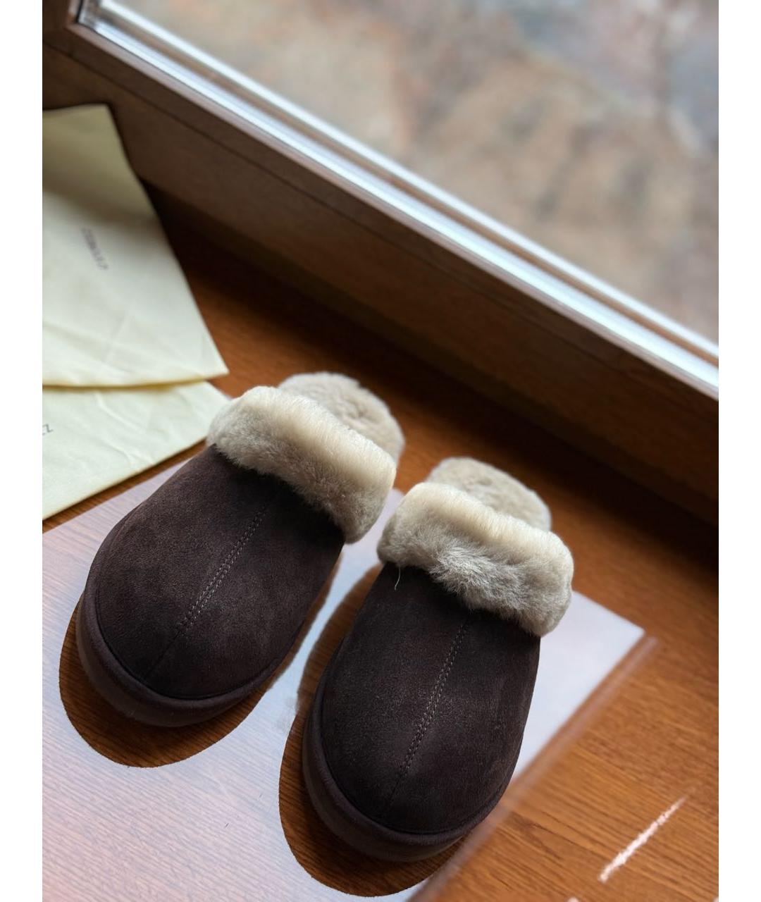 12 STOREEZ Коричневые замшевые мюли, фото 5