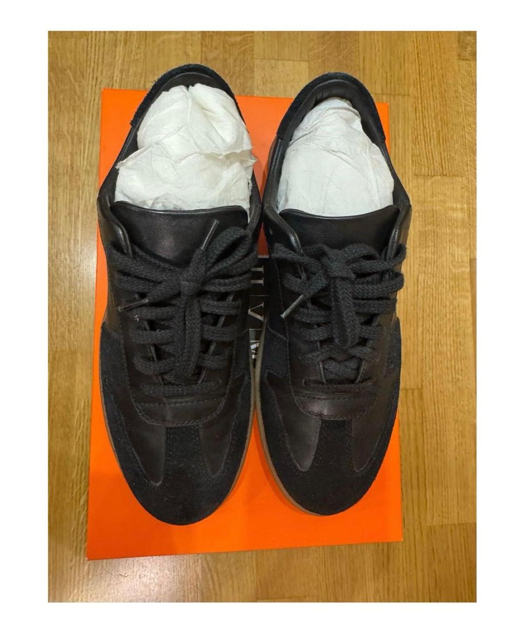 KHAITE Черные кожаные кеды, фото 4