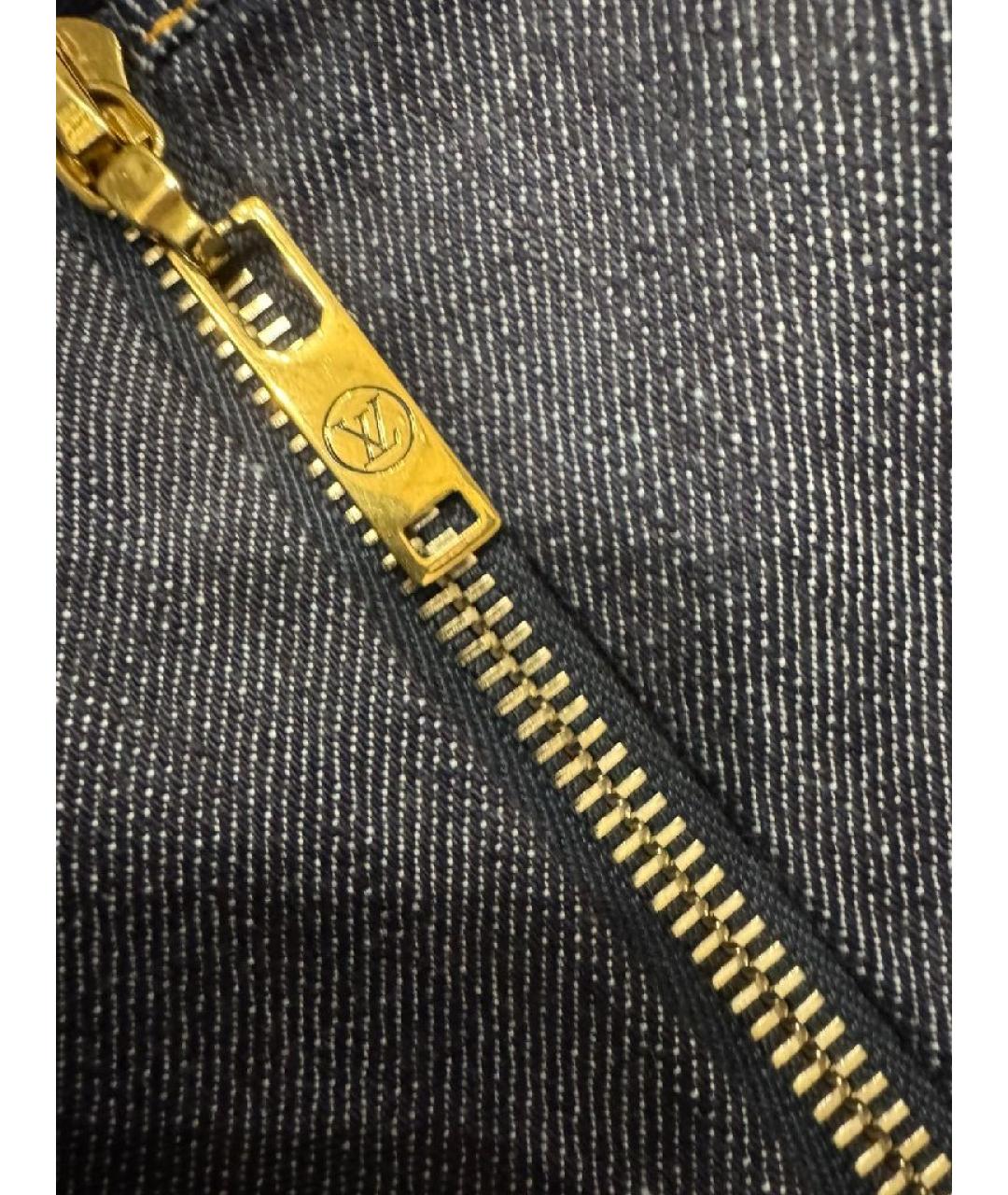LOUIS VUITTON Темно-синее деним повседневное платье, фото 6