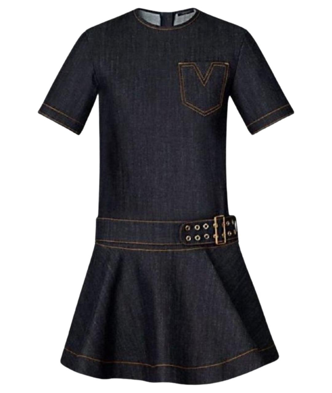 LOUIS VUITTON Темно-синее деним повседневное платье, фото 1