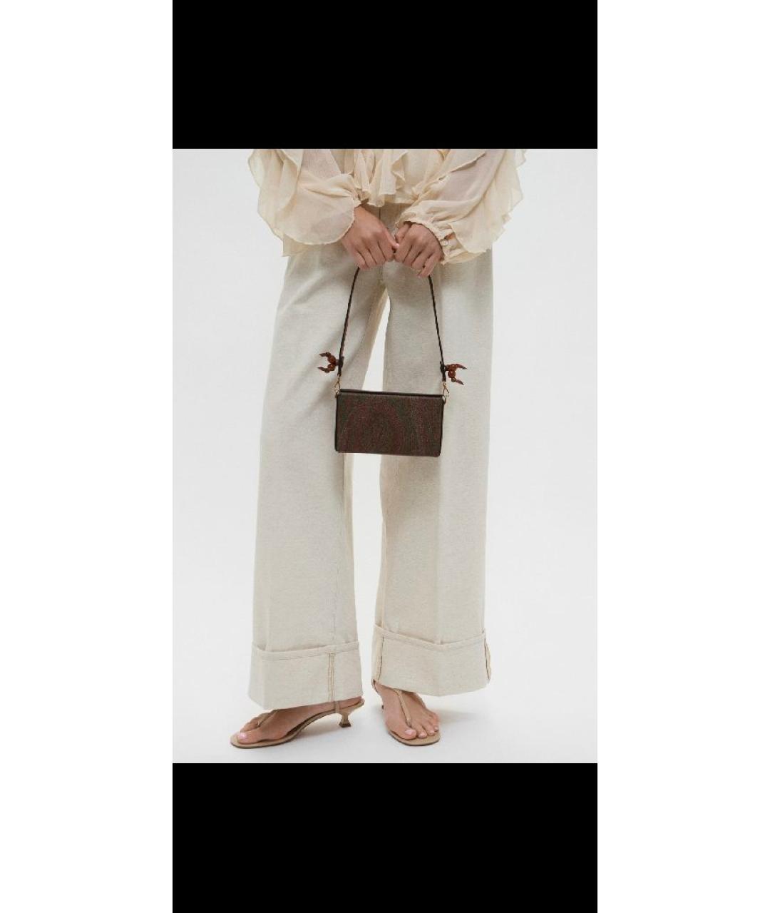 ETRO Коричневая сумка через плечо из искусственной кожи, фото 4