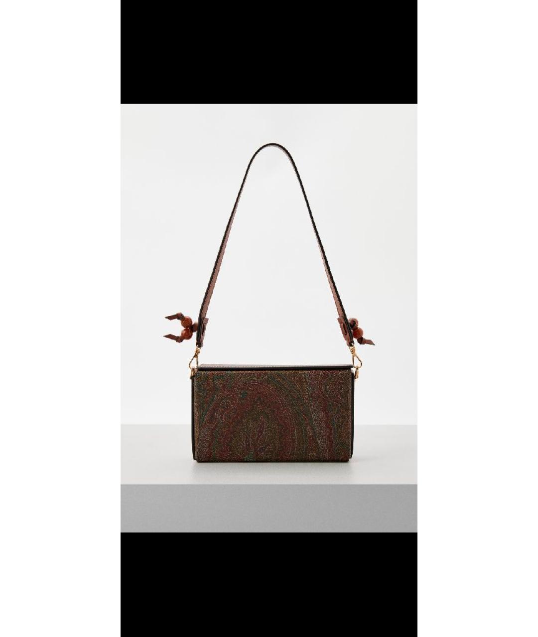 ETRO Коричневая сумка через плечо из искусственной кожи, фото 3