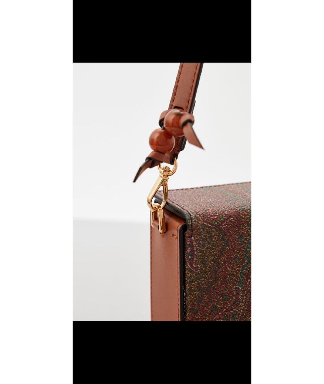 ETRO Коричневая сумка через плечо из искусственной кожи, фото 2